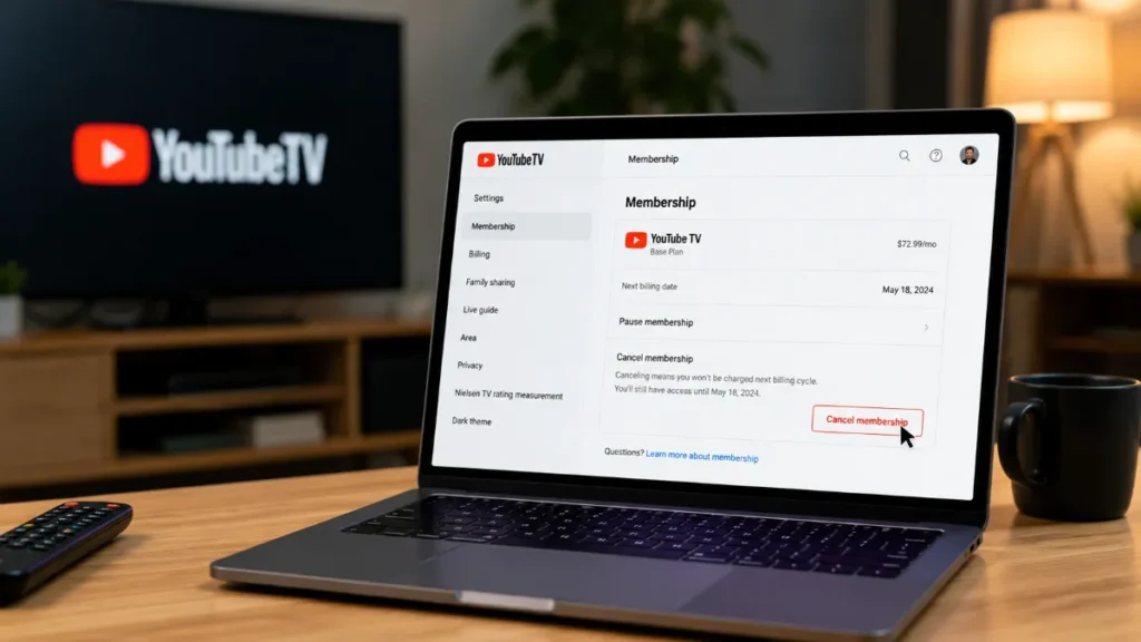 Cancel YouTube TV